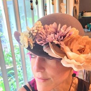 Lavender cloche hat